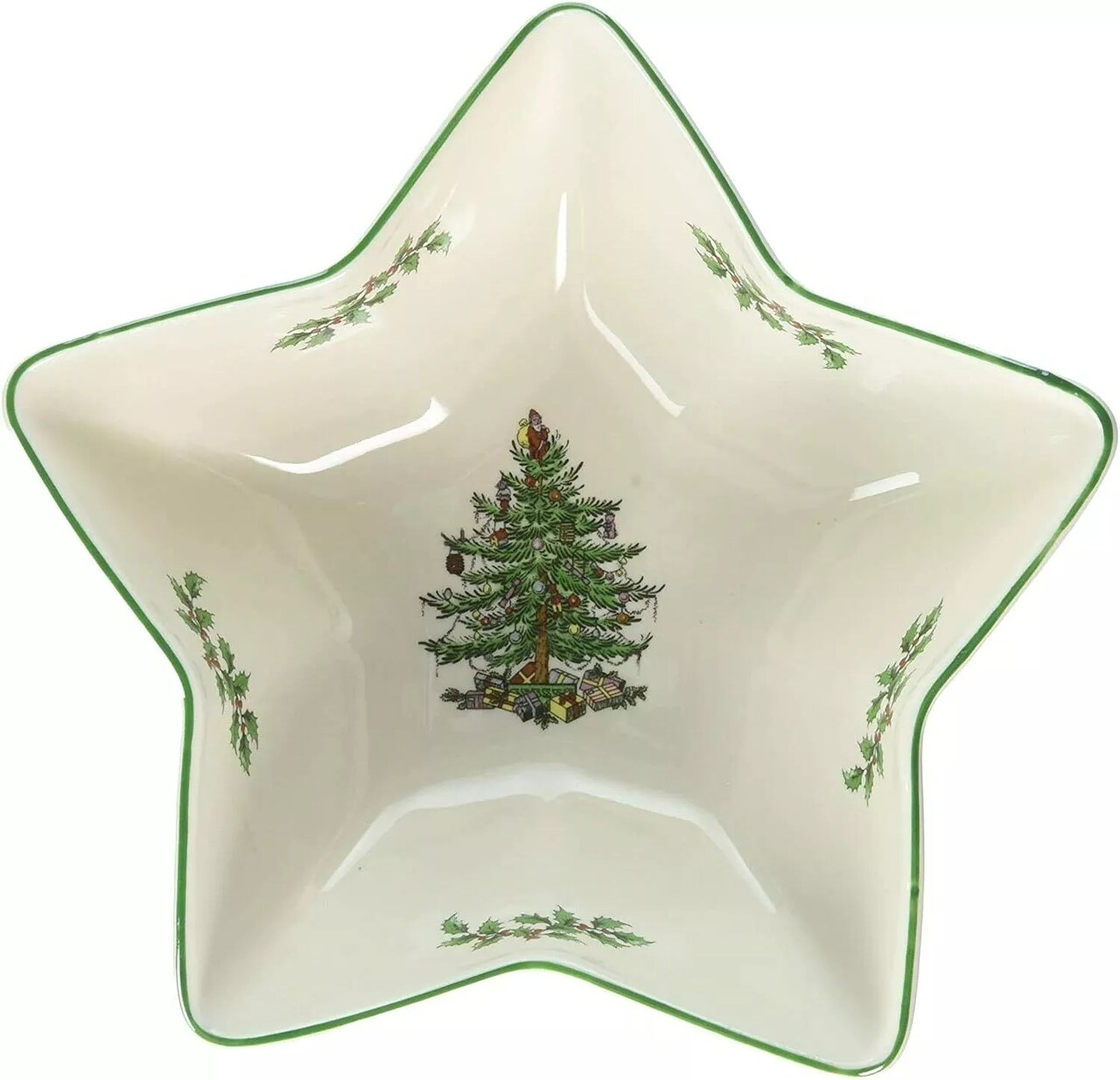 Spode Christmas Tree Star Serving Bowl Made of Fine Earthenware, 6.25 inches